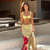 Three-piece Bikini Printed Split Women's Swimsuit Suit