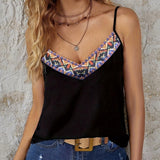 Ladies' Printed V-Neck Camisole Top – Vacation-Ready Style