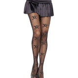 European And American Stockings Black Jacquard-Black-1