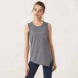Womens Sleeveless Workout Top-Gray-1