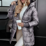 Chic Hooded Down Cardigan Coat