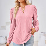 Puff Sleeve V-Neck Blouse