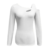 Cut-Out Off Shoulder Long Sleeve Top