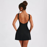 Sexy Slim-fitting Backless Dress Summer Sleeveless Short Dresses-5