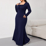 Simple Elegant Style Autumn And Winter Sweet Design Sense Niche Temperament Dress
