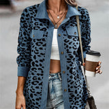 Women's Fashion Leopard Print Long Sleeve Jacket