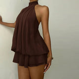 Elegant Halter Mini Dress