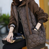 Cozy Hooded Stitching Puffer Coat