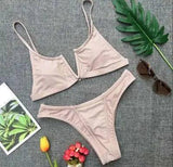 Bikini sexy multi-color optional swimsuit-Khaki-2