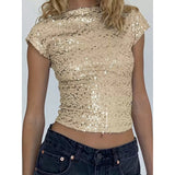 Sequin Backless Party Top