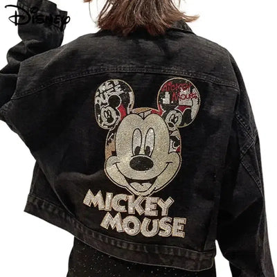 Mickey Mouse Oversized Denim Jacket – Playful and Stylish