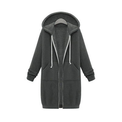 Hooded Fleece Longline Jacket