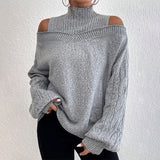 Off-Shoulder Knit Sweater