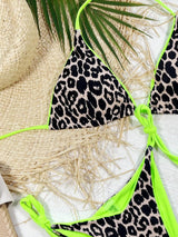 Leopard Print Halter Neck Tie Side Bikini Set-9