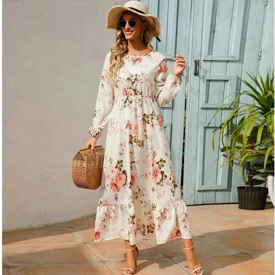 2023 Sping Summer Bohemian Women Maxi Dress Casual Long-2-7