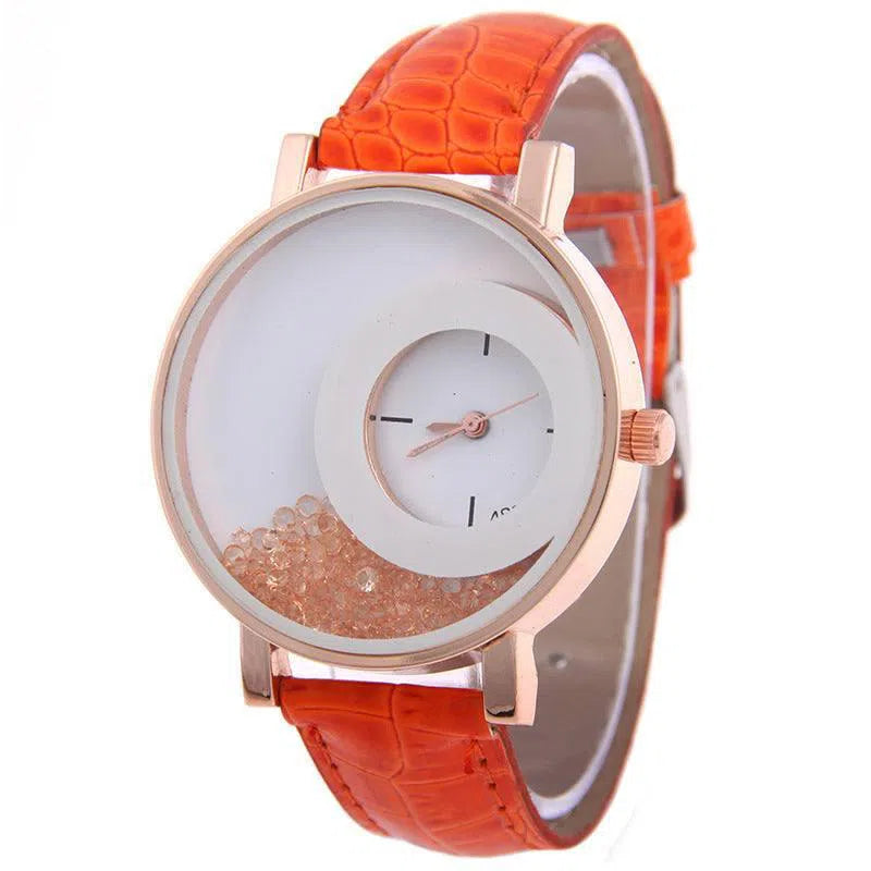 Amazon Explosion Brand, Europe And America Hot Fashion Quartz Watches 489 Full Drilling Quicksand Female Watches Female-5