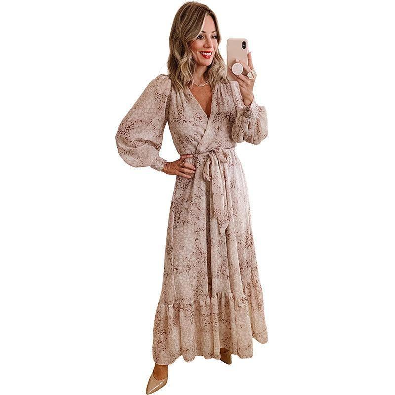 Autumn Thin Leopard Print Long Sleeve Dress Women-LC6117668 Leopard Print-6