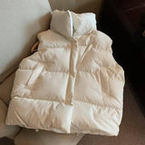 Autumn Winter Y2K Vest Women Thick Warm Down Vest Harajuku-L-7