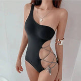 Bikini Japanese And Korean Ins One-shoulder Strappy-1