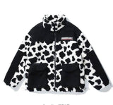 Camouflage Panda Cow Spotted Lamb Wool Coat Men And Women-13