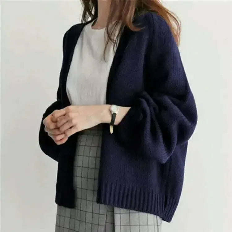 Cardigan sweater-Navy-7