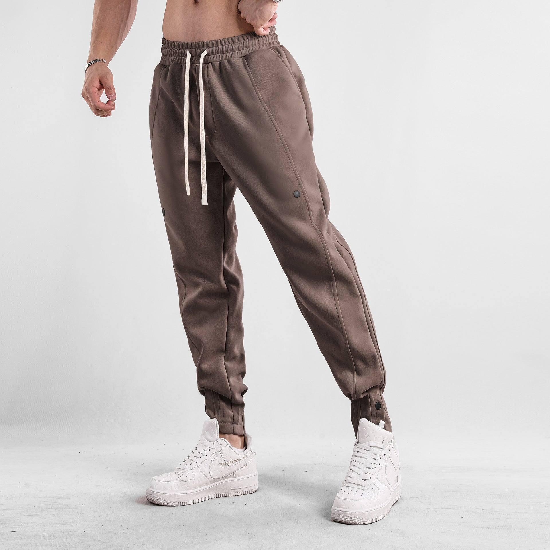 Casual Sports Trousers Loose Autumn Men's Clothing-Brown-11