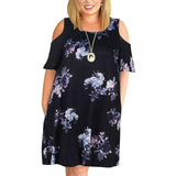 Big size 9XL Dress for Fat MM 2023 Woman Summer dress Loose plus size dresses off the shoulder women clothing 9XL dress vestidos-purple flowers-13