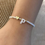 Chic Custom Letter Bead Bracelets - Personalized Jewelry-P-22