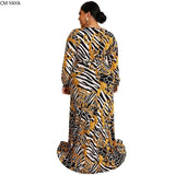 Chic Plus-Size Maxi Dress in Animal Print-2