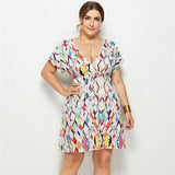 Chic Plus-Size Paisley Summer Dress for Women-5