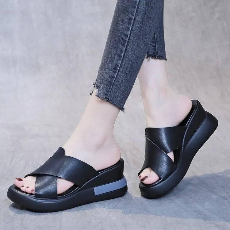 Platform Wedge Sandals,-4