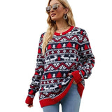 Christmas Deer Sweater Women's Loose Round Neck-2