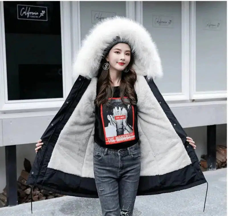 Code cotton-padded jacket to overcome mid-length-5