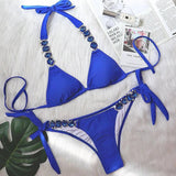 Crystal Diamond Glamour Gemstone Bikini-Blue-3