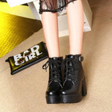 EAVE CAT 3 Color Winter Lace-Up Sexy Women Boots Fashion-5