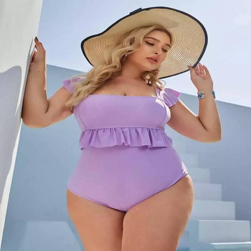 Elegant Plus-Size Swimwear Styles 2023-Lavender-1