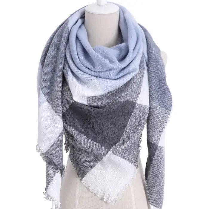 European And American Triangle Cashmere Women's Winter Scarf-2