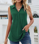 European And American Women's Solid Color Casual Vest-Green-8