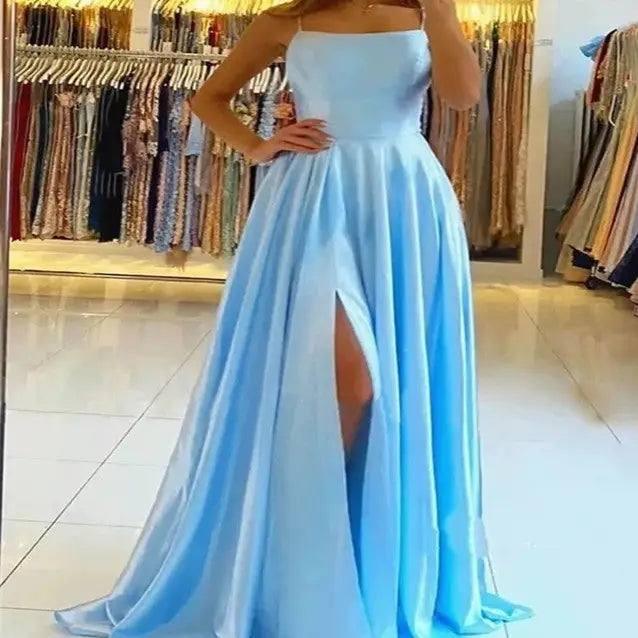 Evening Dress Prom Robe Formal Simple Split-1