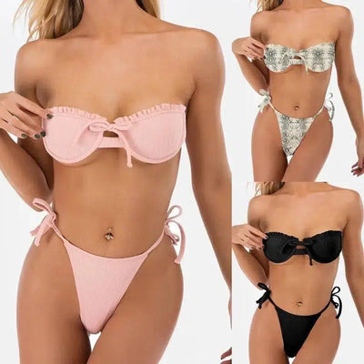 Explosion style wrapped breast bikini-1