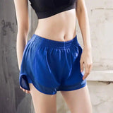 Fake two sports shorts-Blue-6