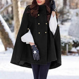 Fashion Casual Women's Loose Woolen Cloak Coat-6