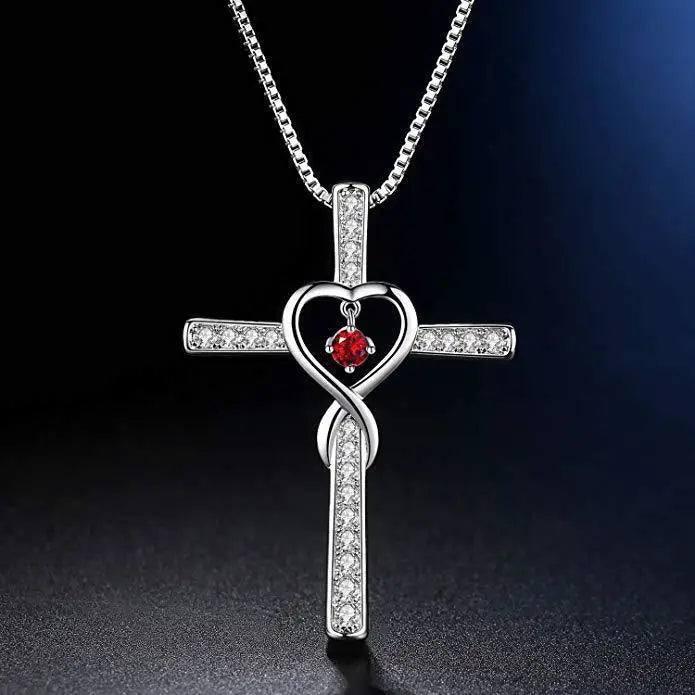 Fashion Cross Religious Belief Inlaid Zircon Pendant-11Style-17