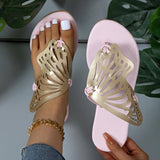 Fashion Hollow Butterfly Flip-Flops Summer Sandals For Women-4