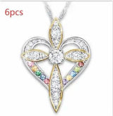 Fashion Love Heart Shaped Cross Pendant-Loveheartshapedcross-7