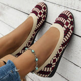 Fashion Plaid Print Flats Shoes New Fashion Casual Breathable Slip On Round-toe Shoes For Women-2