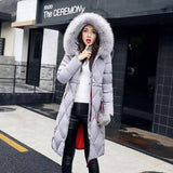 Fashionable Women's Over-the-knee Long Fur Collar Quilted-12