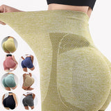 Fitness Yoga Shorts Pants Butt Lifting Seamless Leggings Women Gym-1