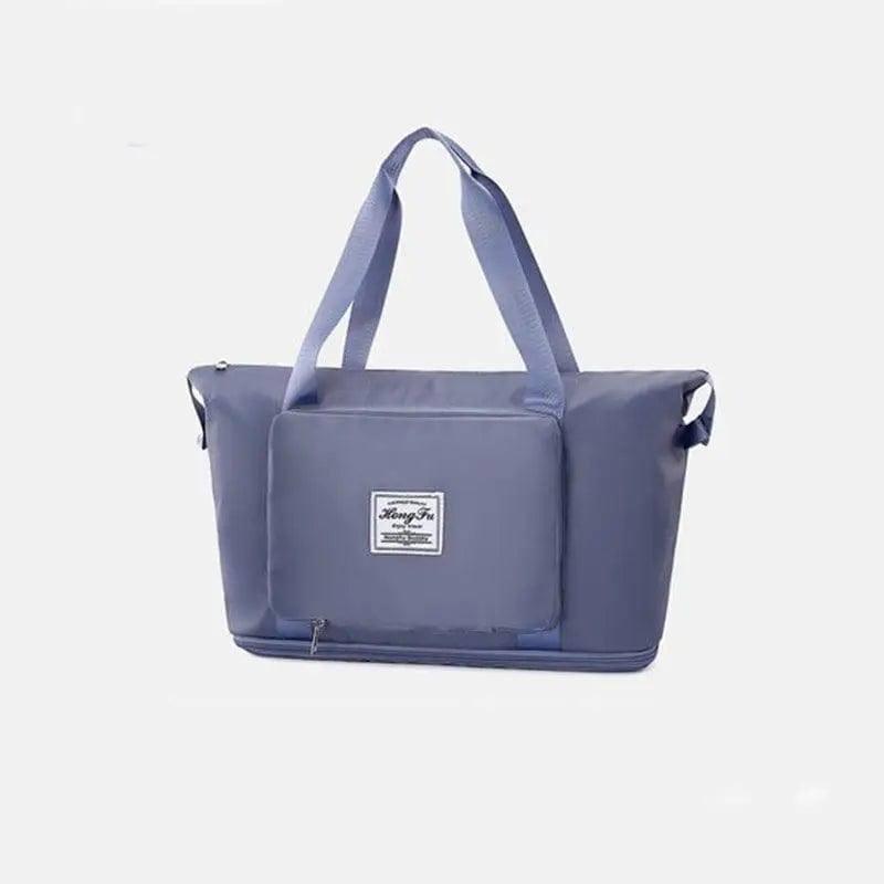 Foldable Storage Travel Bag Waterproof Large Capacity Gym-Ice blue-5