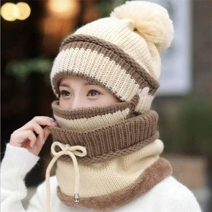 Hat Female Winter Wool Hat Outdoor Thick Warm Winter Hat-6